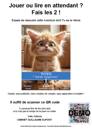 Exemple d'affichette avec QR code